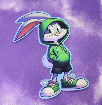 Нашивка тканева фігурна "Bugs bunny" 22 см
