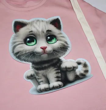 Нашивка тканевая фигурная "Кот с зелеными глазами" 17*22,5 см