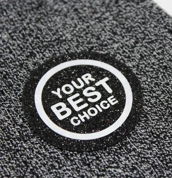 Нашивка из глитера "Your best choise" d=50 мм черного цвета
