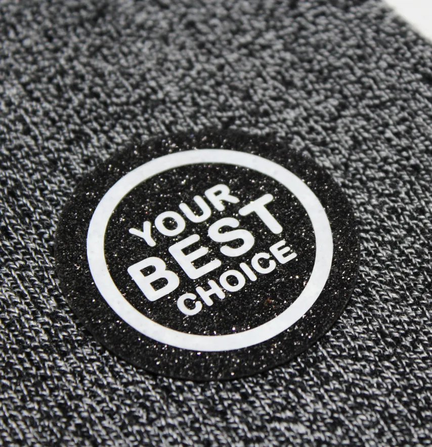 Нашивка из глитера "Your best choise" d=50 мм черного цвета-0