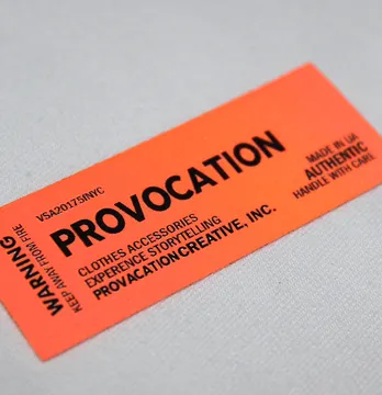 Нашивка світловідбивна "Provocation" 65*25 мм помаранчевого кольору