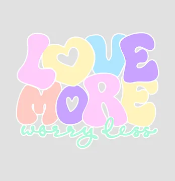 Термонаклейка "Love more" 19*15.5 см