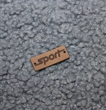 Нашивка "Sport" 30*12 мм пісочного кольору