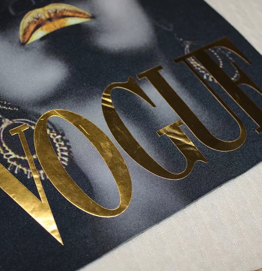 Нашивка тканева з декором "Vogue" 18,5*23,5 см-1