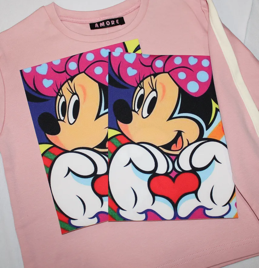 Нашивка тканева "Minnie" серце 17*23 см -3