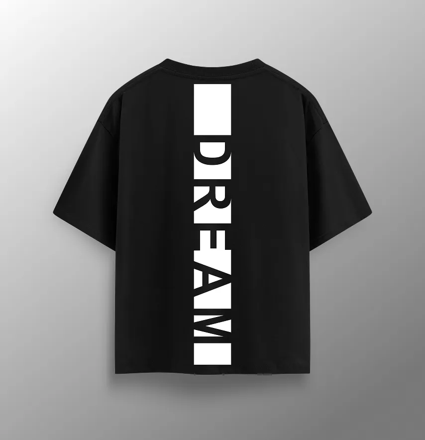 Футболка жіноча оверсайз "Dream" чорного кольору-1
