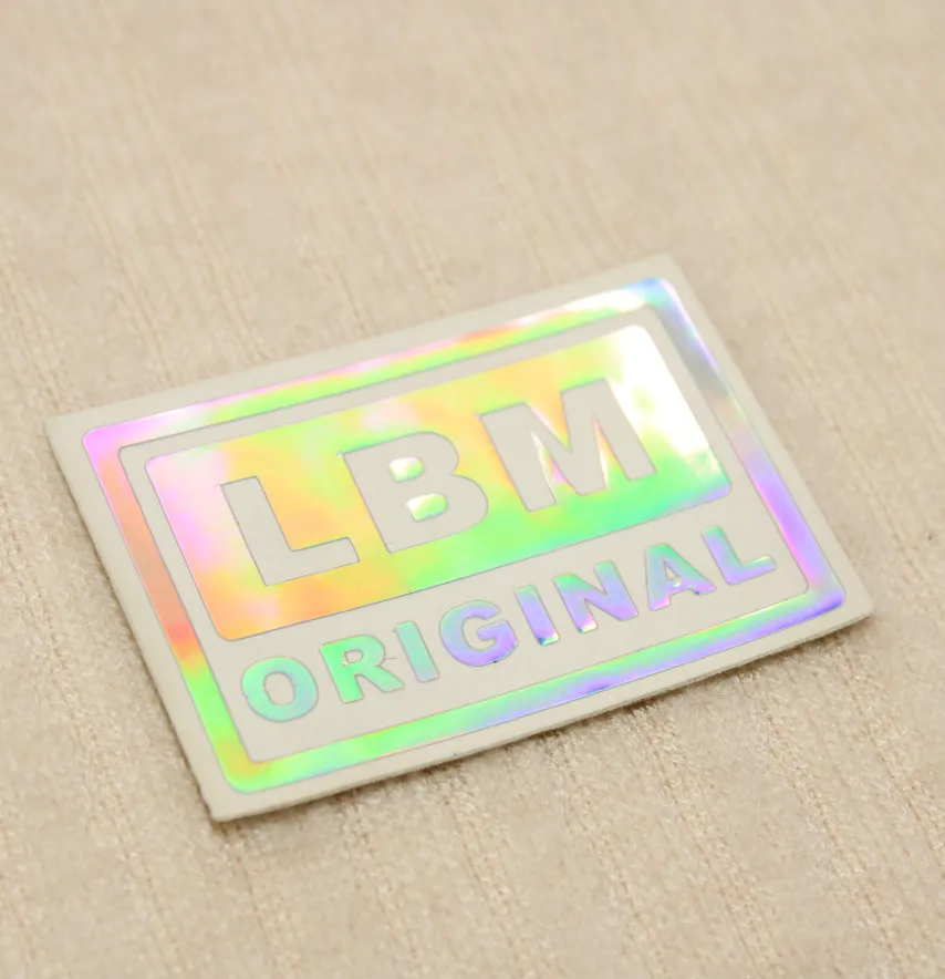 Нашивка "LBM original" 35*50мм белого цвета с голограммой-0
