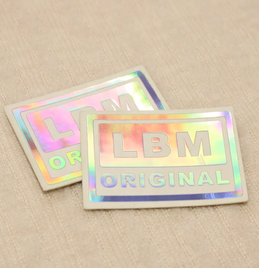 Нашивка "LBM original" 35*50мм белого цвета с голограммой-1