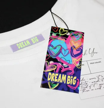 Бирка картонная "Dream big" 50*100 мм
