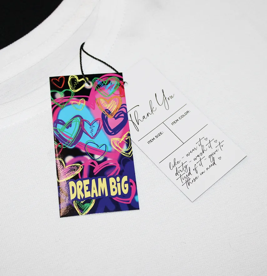 Бирка картонна "Dream big" 50*100 мм-1