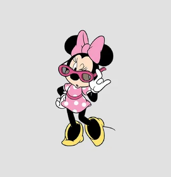 Термонаклейка "Minnie" желтые туфли 3*6 см