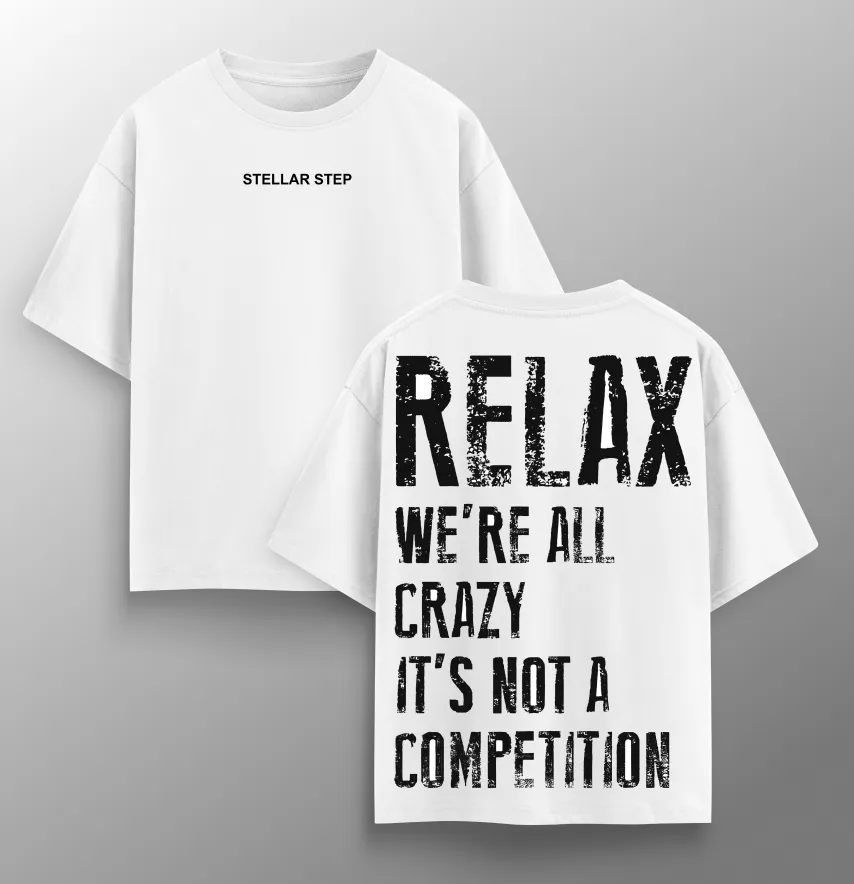 Футболка жіноча оверсайз "Relax" білого кольору-0