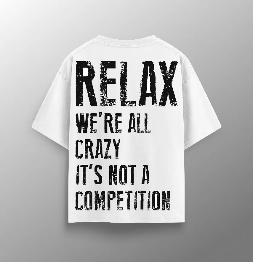 Футболка жіноча оверсайз "Relax" білого кольору-1