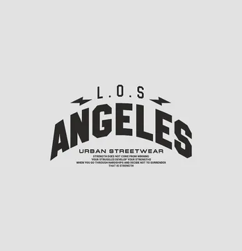 Термонаклейка "Los Angeles" urban 6*3 см черного цвета