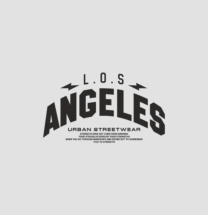 Термоналіпка "Los Angeles" urban 6*3 см чорного кольору-0
