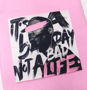 Нашивка тканевая "Bad day, no a bad life" 19*22 см