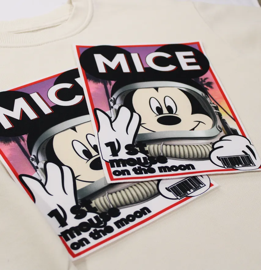 Нашивка тканева "Mice" 15*19 см-1