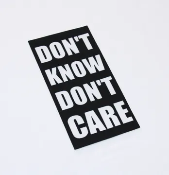 Нашивка тканевая "Don't know" 7,5*14 см