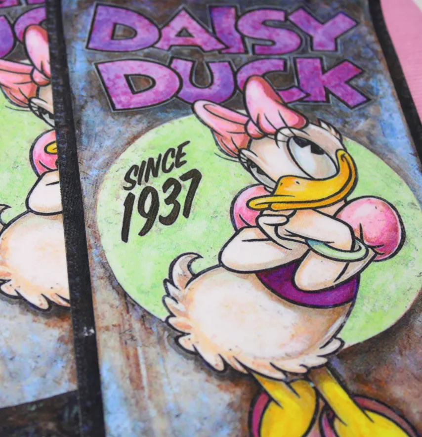 Нашивка тканева "Daisy Duck" 13*25 см-1