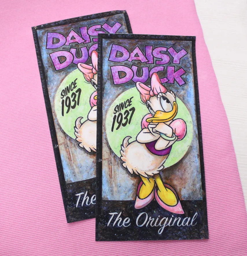 Нашивка тканева "Daisy Duck" 13*25 см-2