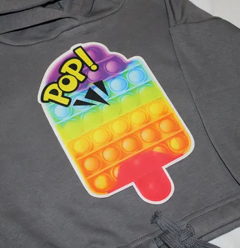 Нашивка тканевая фигурная "Pop it" мороженое 23*15 см