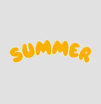 Термонаклейка "Summer" 17,5*5 см желтого цвета.