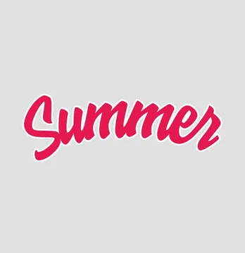 Термонаклейка "Summer" 17,5*6 см розового цвета.