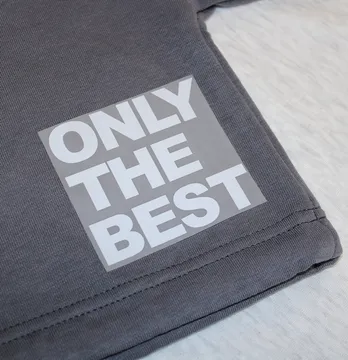 Термоаппликация из пленки "Only The Best" 8*7,5 см белого цвета