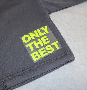 Термоаппликация из пленки "Only The Best" 8*7,5 см флюор