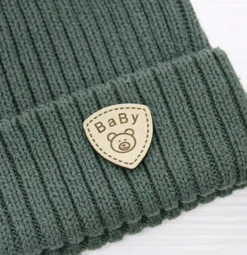 Нашивка "Baby" 30*30 мм оливкового кольору