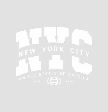 Термонаклейка "NYC New York City" USA 19*145 см белого цвета