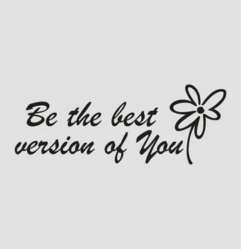 Термонаклейка "Be the best version of you" 19*7,2 см черного цвета