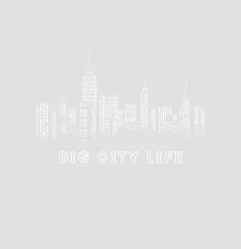 Термоналіпка "Big city life" 19*14 см білого кольору