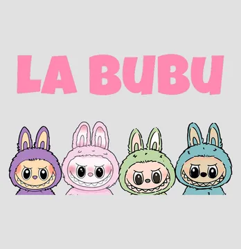 Термонаклейка "Labubu" четверо 12*19 см