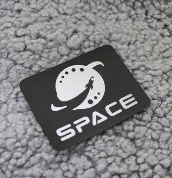 Нашивка світловідбивна "Space" 65*50 мм чорного кольору