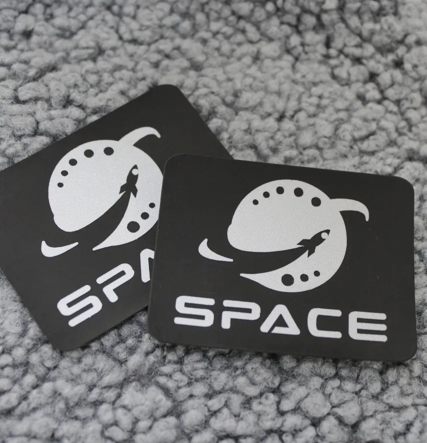 Нашивка світловідбивна "Space" 65*50 мм чорного кольору-1