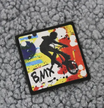 Нашивка "BMX" брызги 55*55 мм