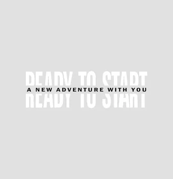 Термонаклейка "Ready to start" 19*5 см белого цвета