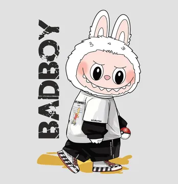 Термонаклейка "Labubu" bad boy 12*19 см