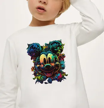 Термонаклейка "Mickey" 14,5*16 см цветная