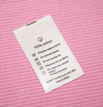 Внутренняя бирка "100% Cotton" из сатина 25*44 мм (шт)