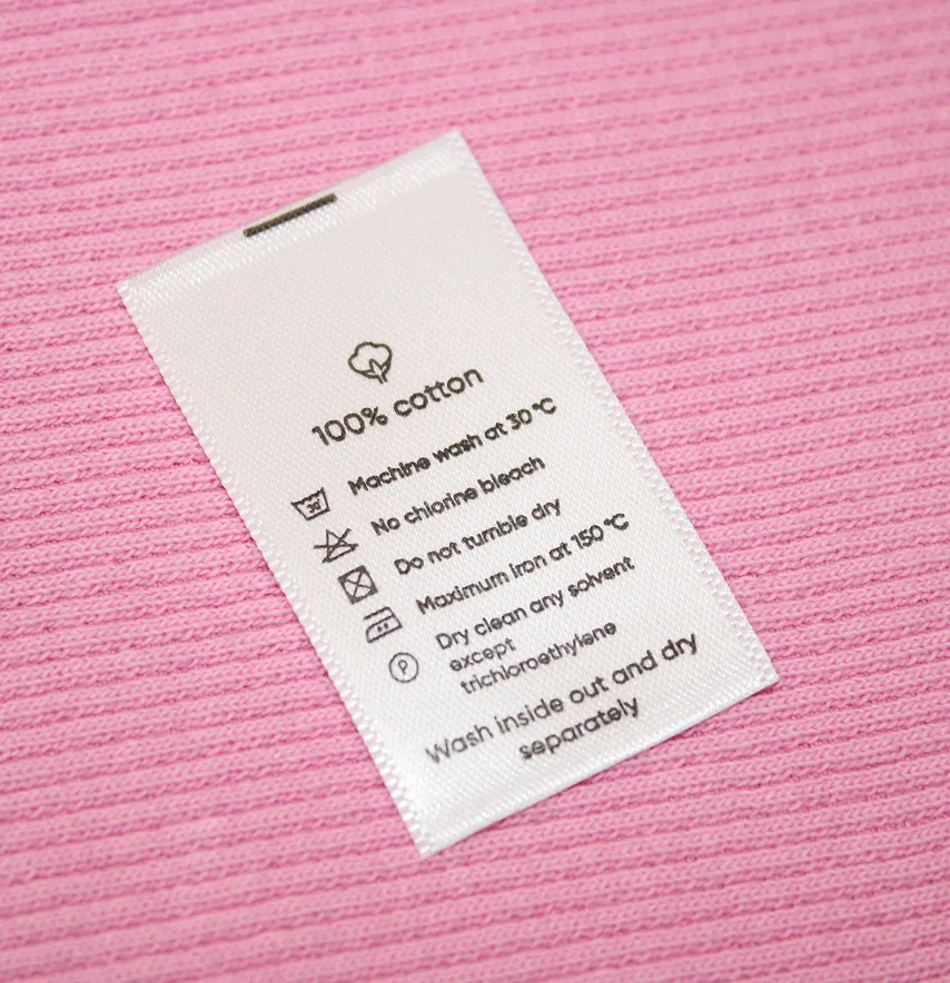 Внутренняя бирка "100% Cotton" из сатина 25*44 мм (шт)-0