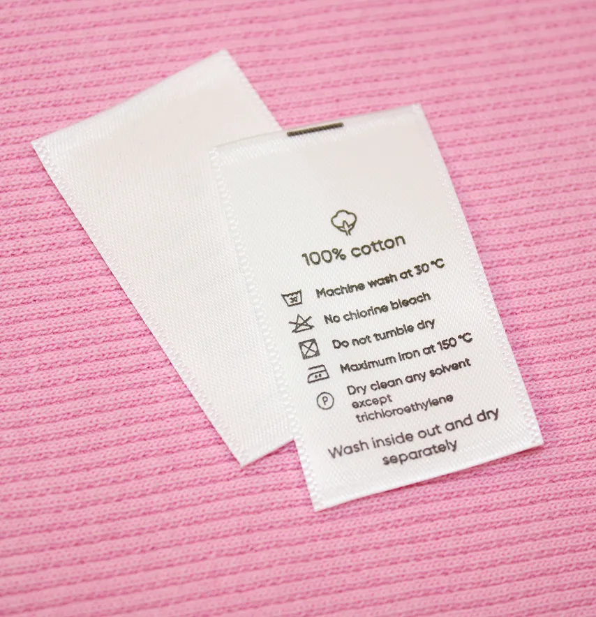 Внутренняя бирка "100% Cotton" из сатина 25*44 мм (шт)-1