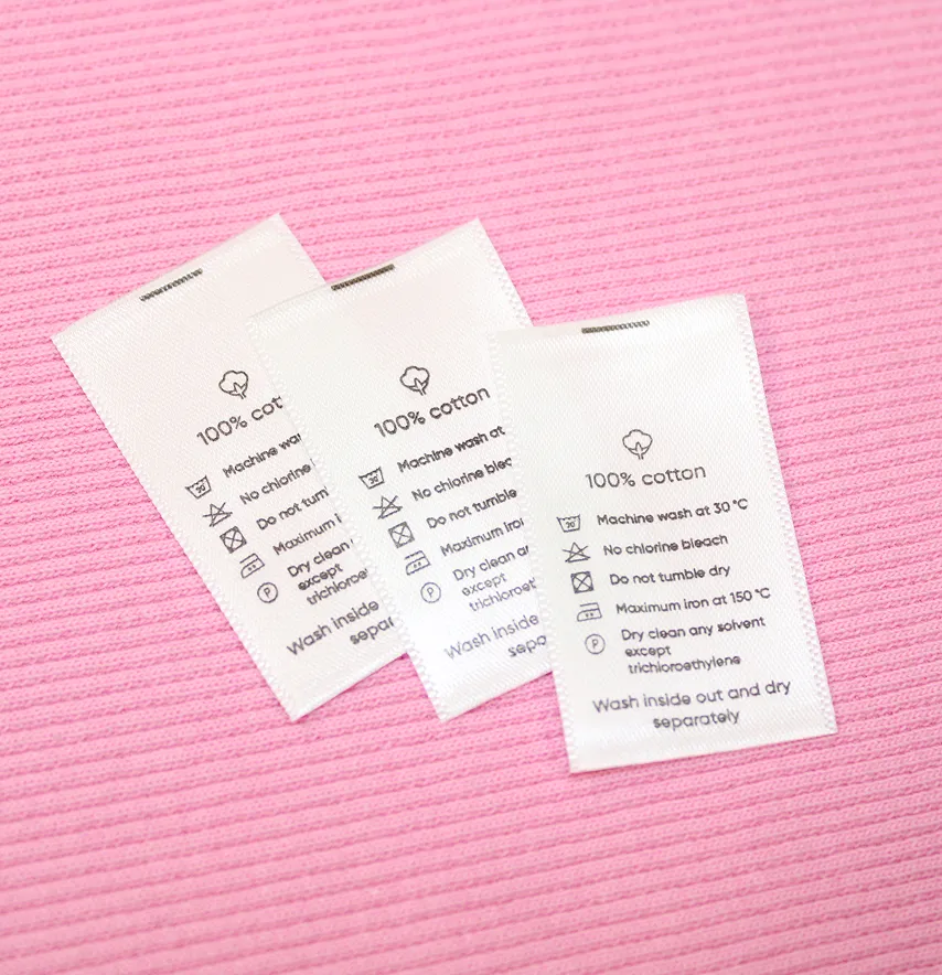 Внутренняя бирка "100% Cotton" из сатина 25*44 мм (шт)-2