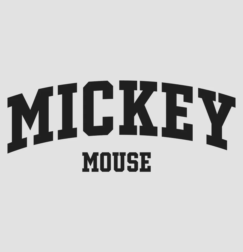 Термоналіпка "Mickey напис" 15*6 см чорного кольору-1