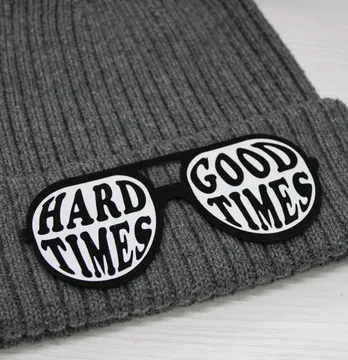 Нашивка "Очки" Hard times 120*50мм