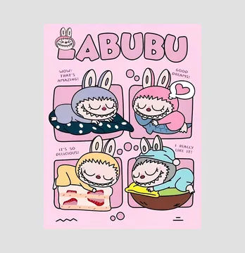 Термонаклейка "Labubu" спят 14,5*19 см