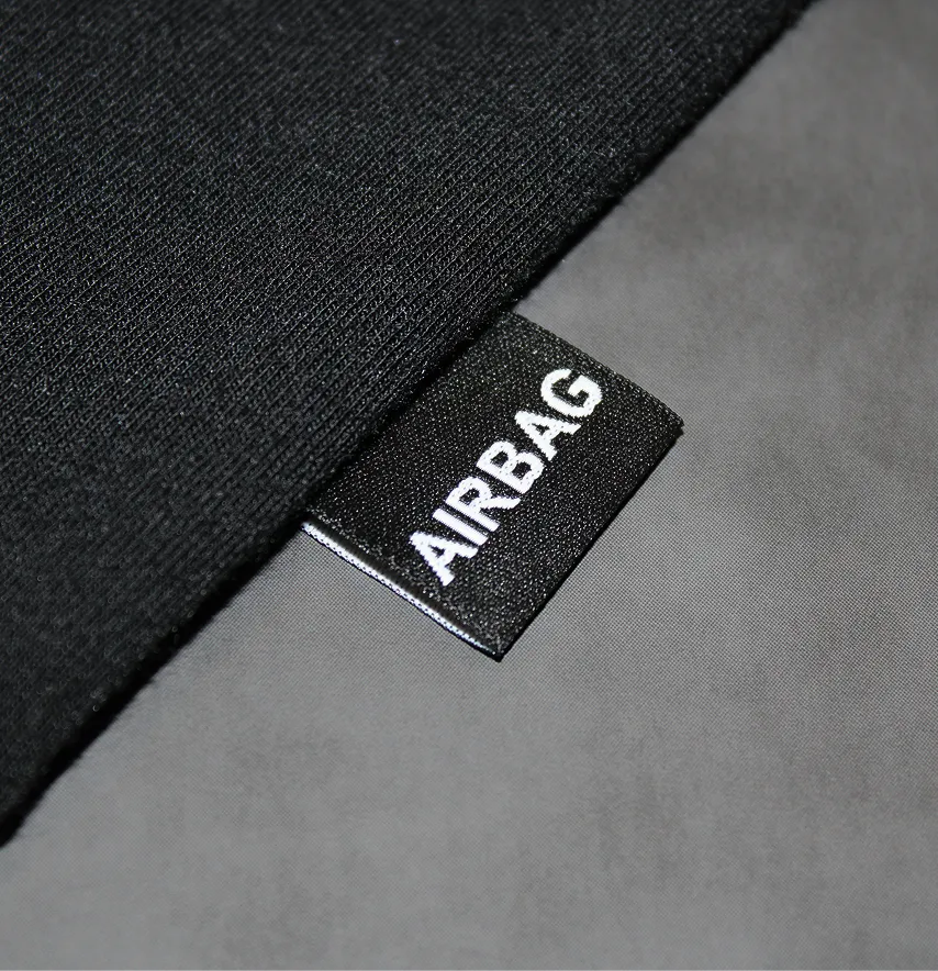Бирка жакардова "Airbag" 50*40 мм чорного кольору -0
