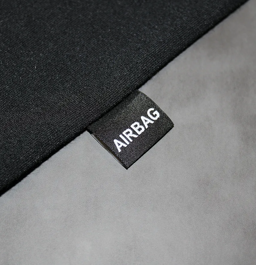 Бирка жакардова "Airbag" 50*40 мм чорного кольору -3