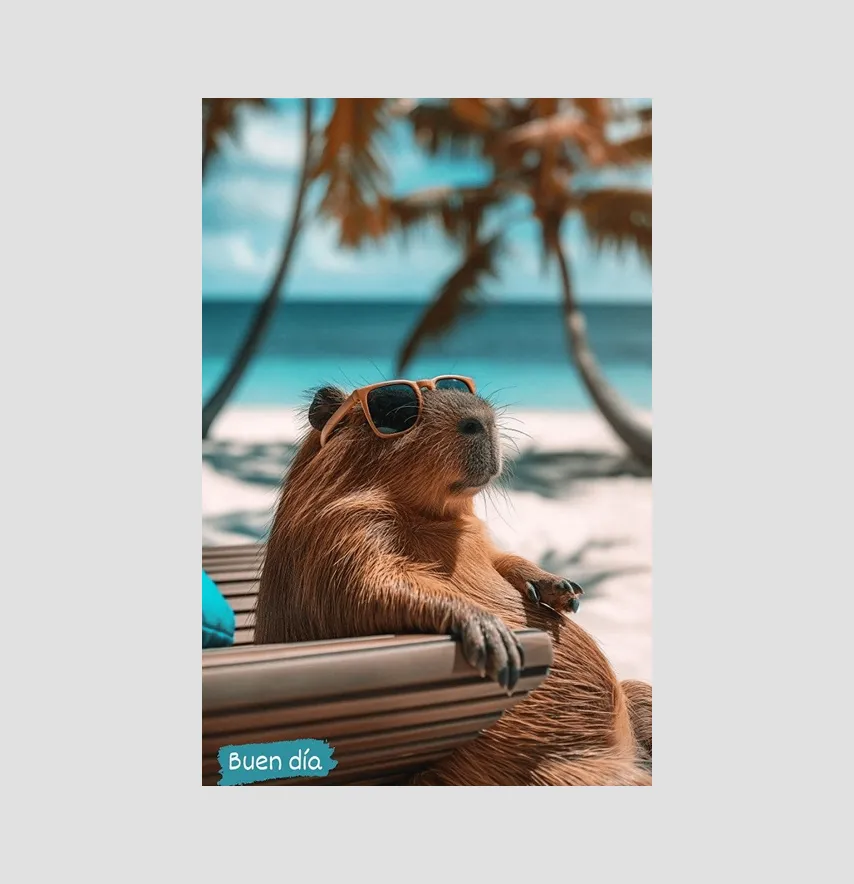 Термоналіпка "Капібара біля моря" 12,6*19,3 см-0